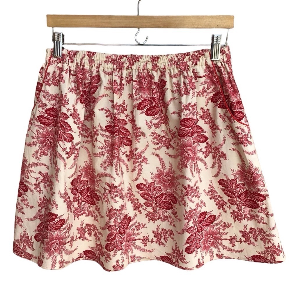 Rebeca Tiago Floral Elastic Waist Mini Skirt Women’s Size Medium NEW